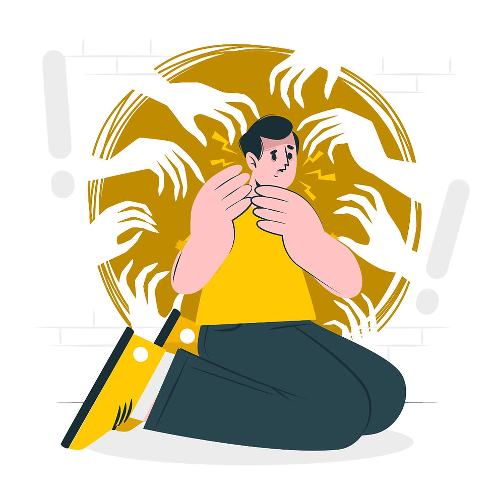 Diverse people sitting and holding emojis logos