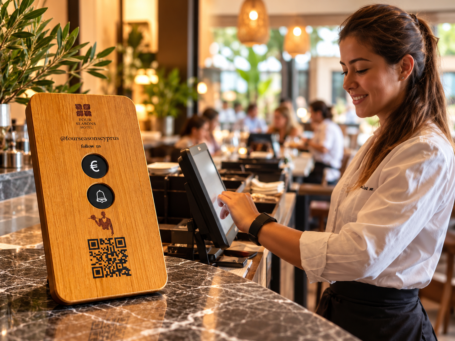 Service call system in a hospitality setting