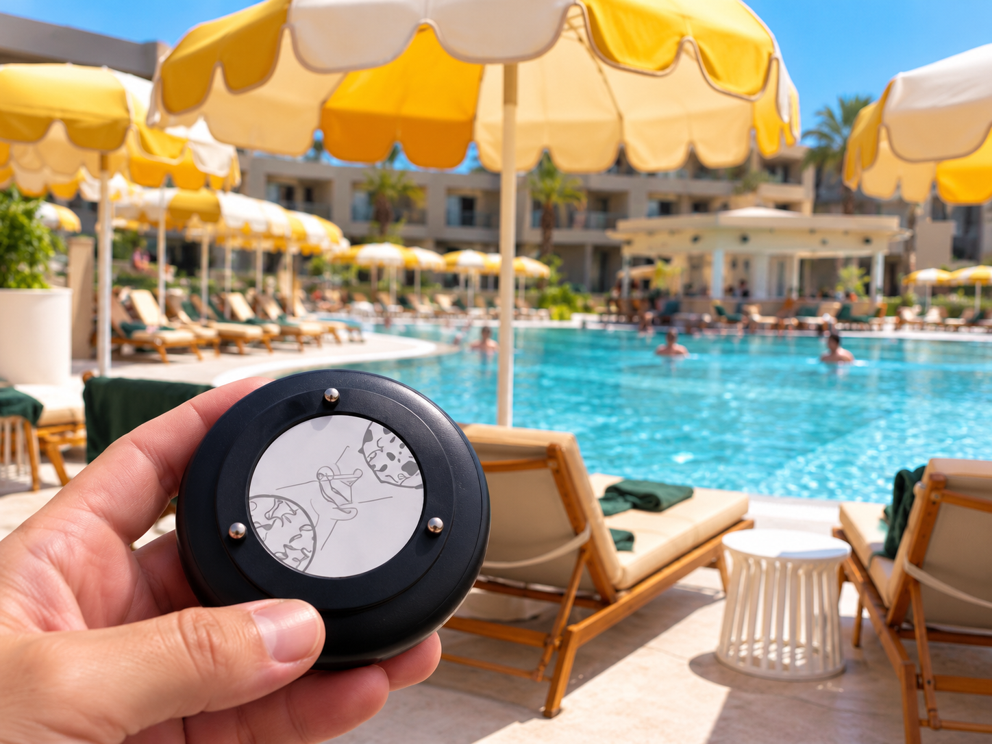 Paging system in a resort pool setting