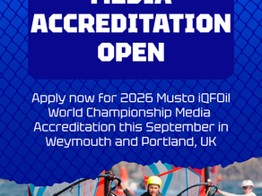 Media Accreditation open for the 2026 Musto iQFOil World Championship