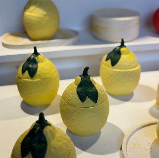 Bougie artisanale citron parfumée sorbet citron