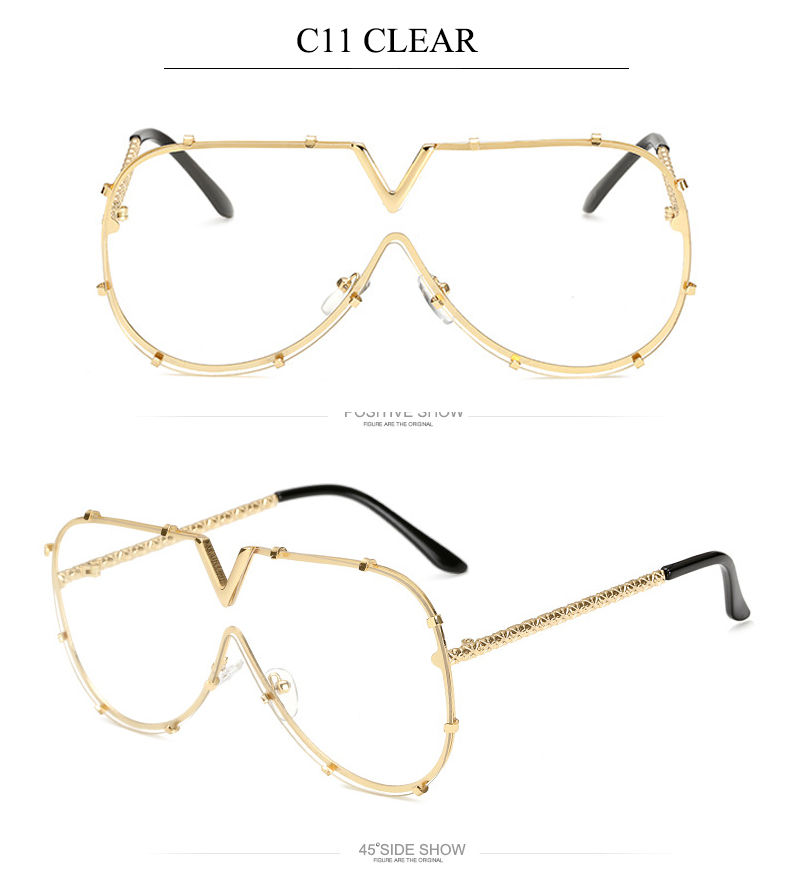 Thumbnail: Men's Sunglasses Fashion Oversized Sunglasses Men Brand Designer Goggle Sun Glas