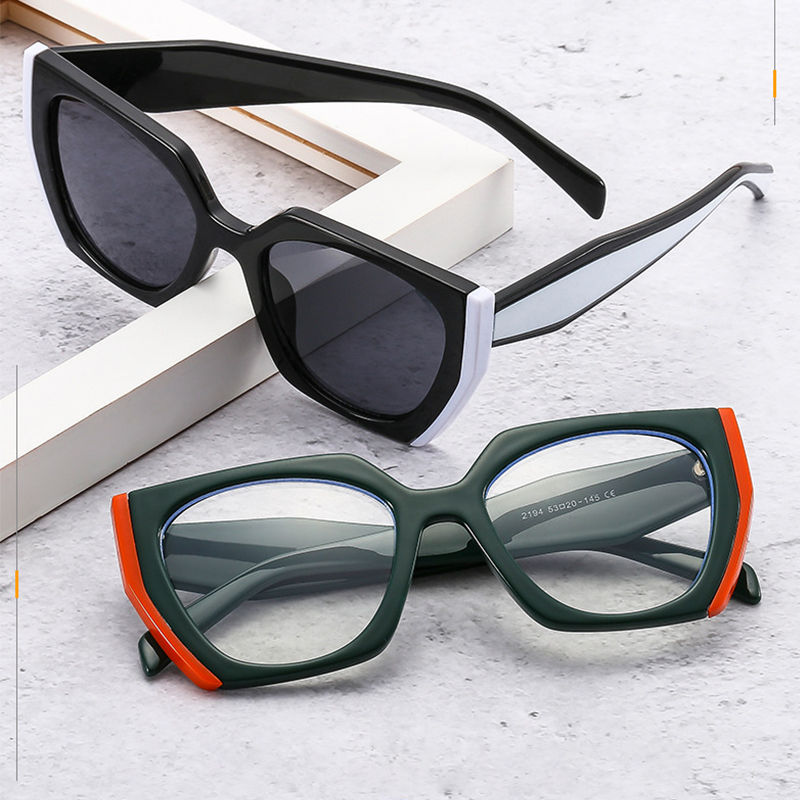 Thumbnail: Trending White Black Square Sunglasses Women Luxury Brand Vintage Big Frame Sun 