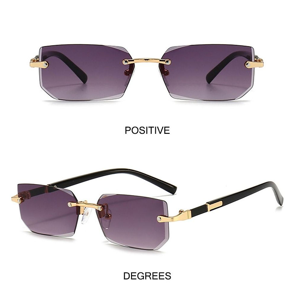 Thumbnail: Trendy Rimless Sunglasses for Men Women Fashion Frameless Rectangle Sun Glasses 