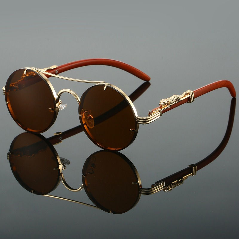 Thumbnail: New Fashion Vintage Round Sunglasses Men Brand Shades Women Retro Trendy Luxury 