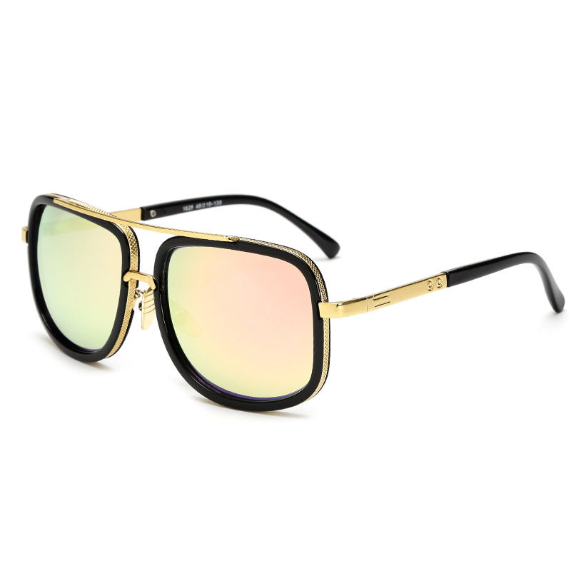Thumbnail: New Fashion Big Frame Sunglasses Men Square  Metal Sun Glasses Women Retro Sun G