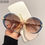 Thumbnail: Round Sunglasses Women 2023 Oversized Luxury Fashion Glasses  Vintage Shades Ret