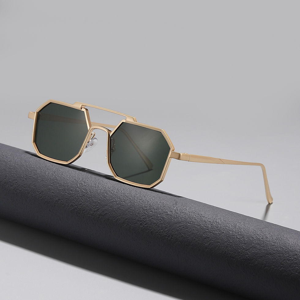 Thumbnail: 1 pc metal frame double beam trendy fashionable and versatile sunglasses suitabl