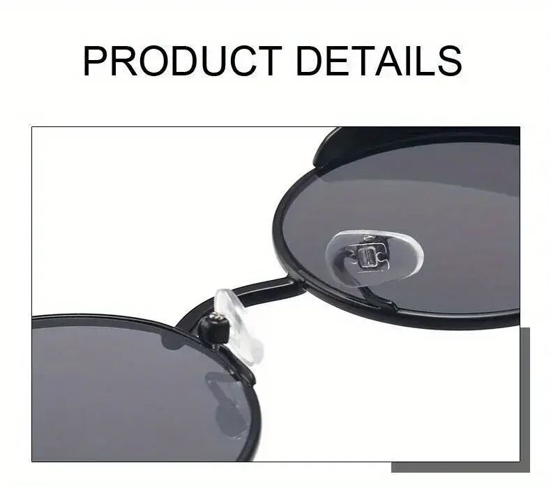 Thumbnail: Classic Steampunk Sunglasses for Men and Women Retro Round Metal Frame Sunglasse