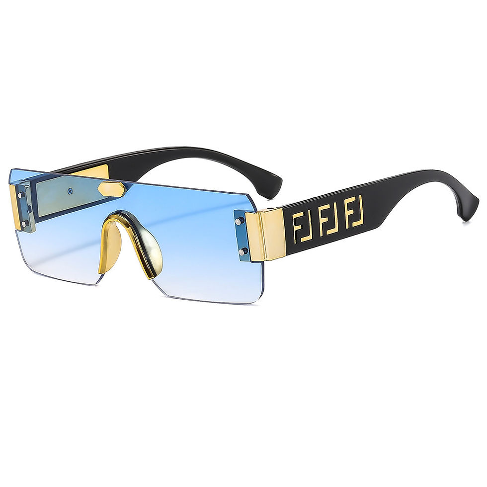 Thumbnail: Fashionable frameless cut edge sunscreen sunglasses for men and women, trendy an