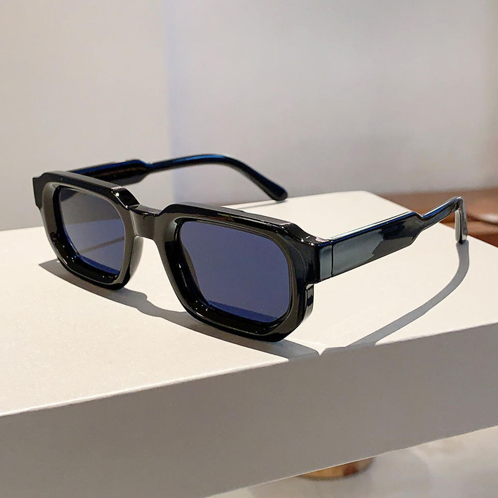 Thumbnail: KLASSNUM Men Vintage Rectangle Frame Sunglasses Fashion Retro Sun Glasses Luxury
