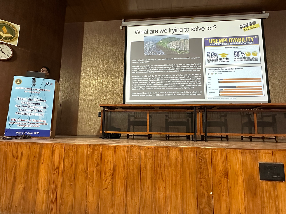 Presenting to Gujarat State govt program