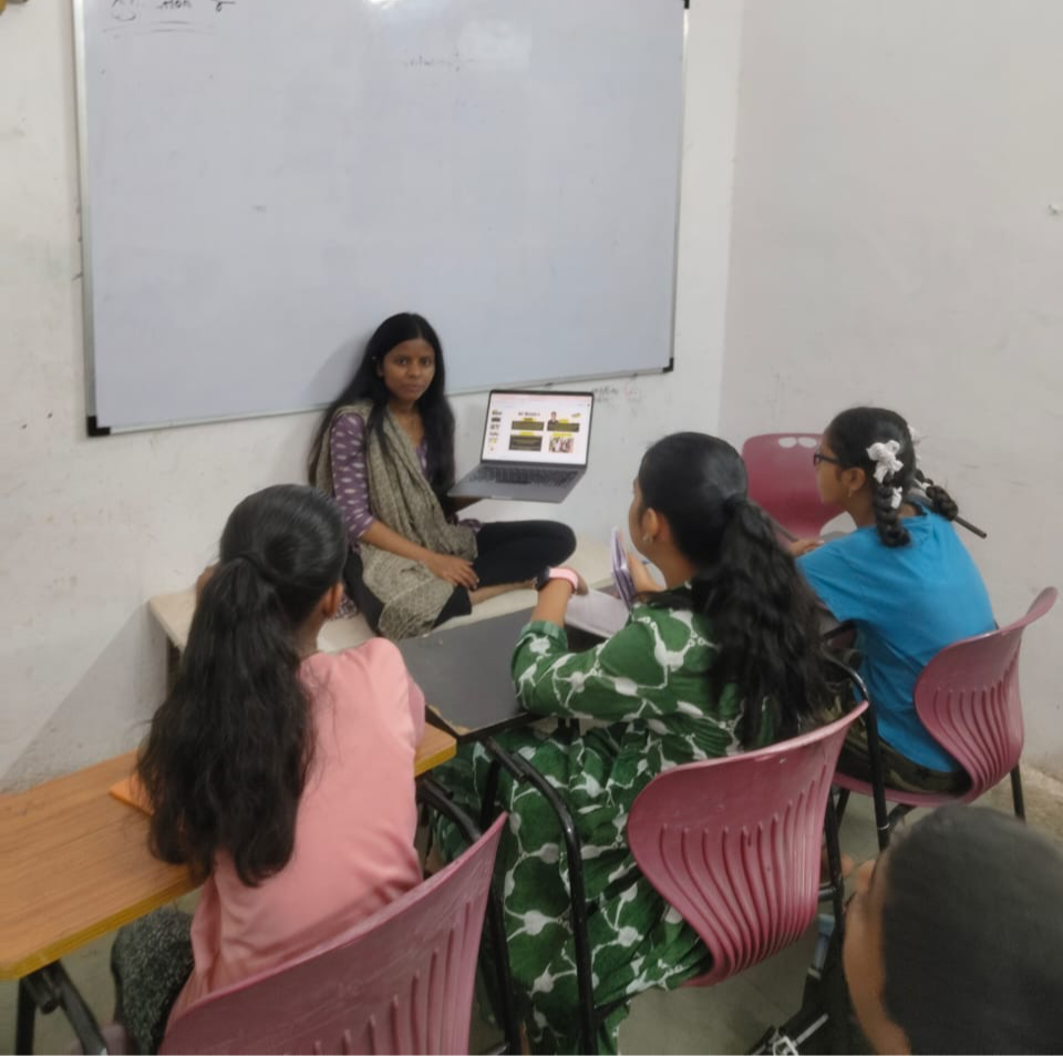 Our first trainer, Chaitrali, in Pune