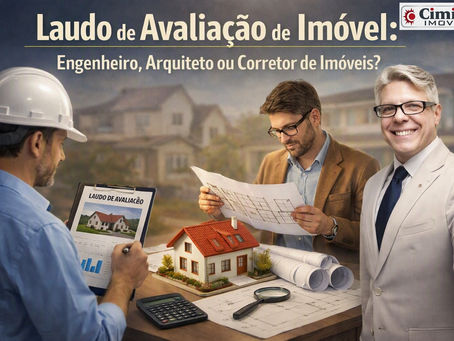 Laudo de Avaliação de Imóvel: Escolhendo entre engenheiro, arquiteto ou corretor para garantir a melhor análise com Cimino Imóveis.