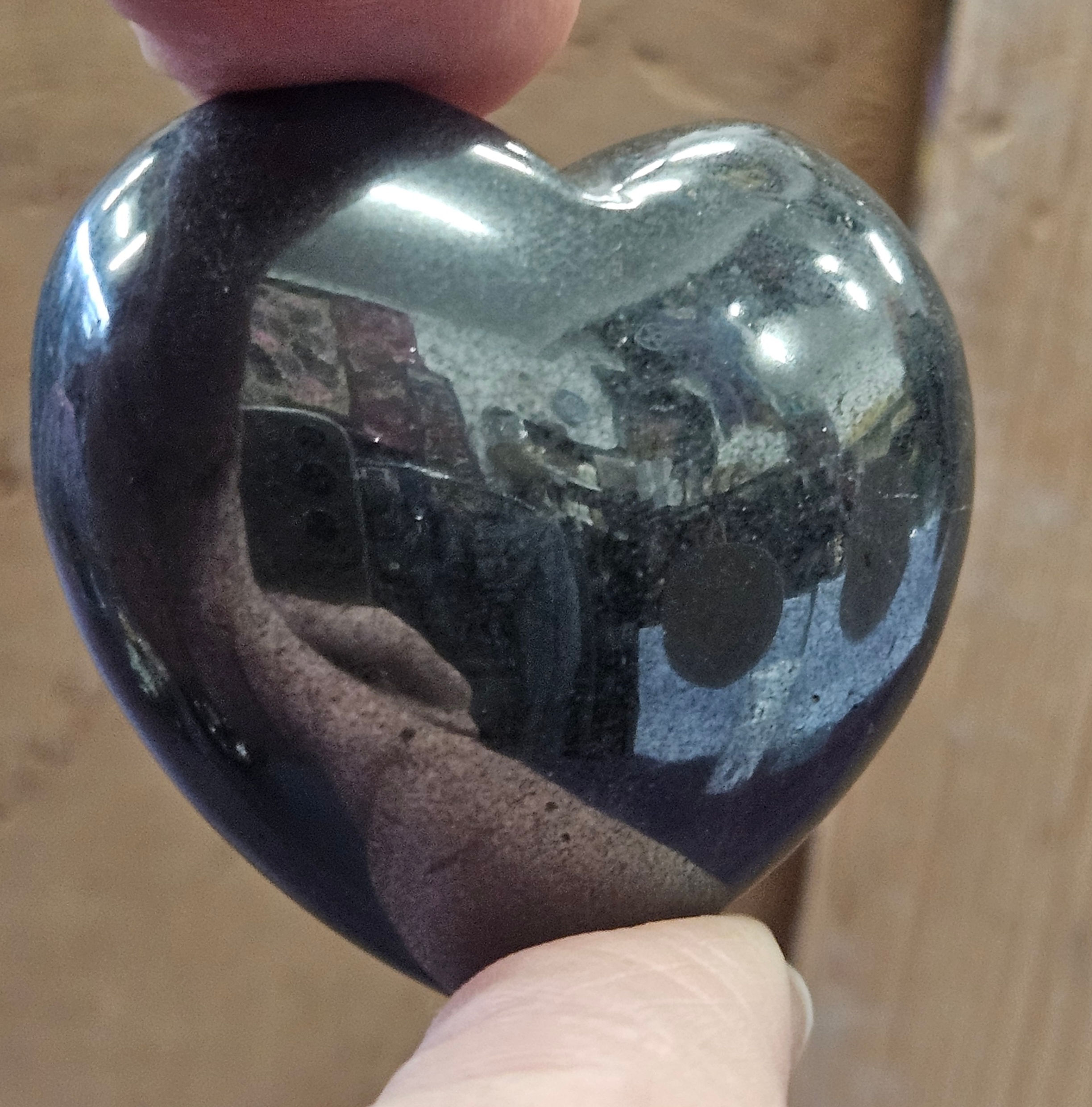 Hematite Heart approx 50mm