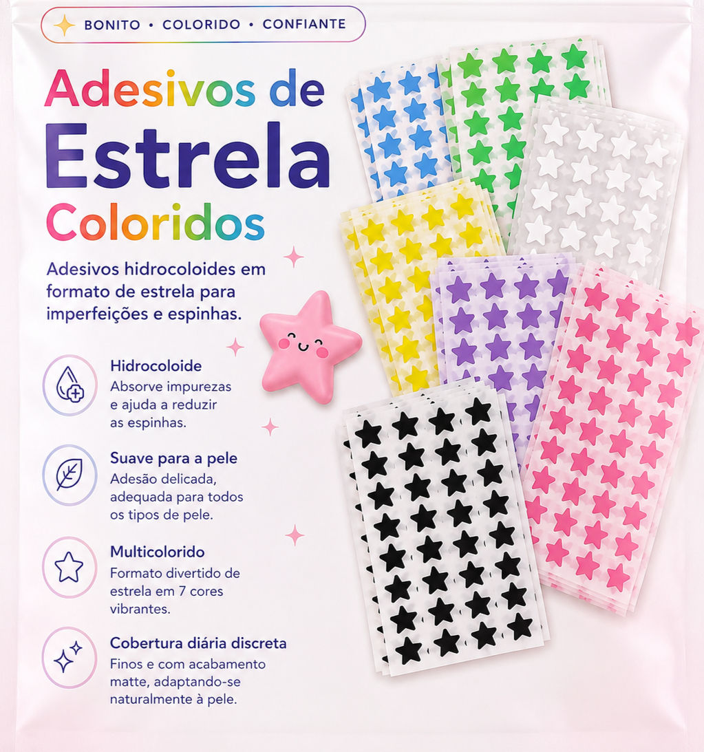 Adesivo Hidrocoloide para Espinhas — Estrela