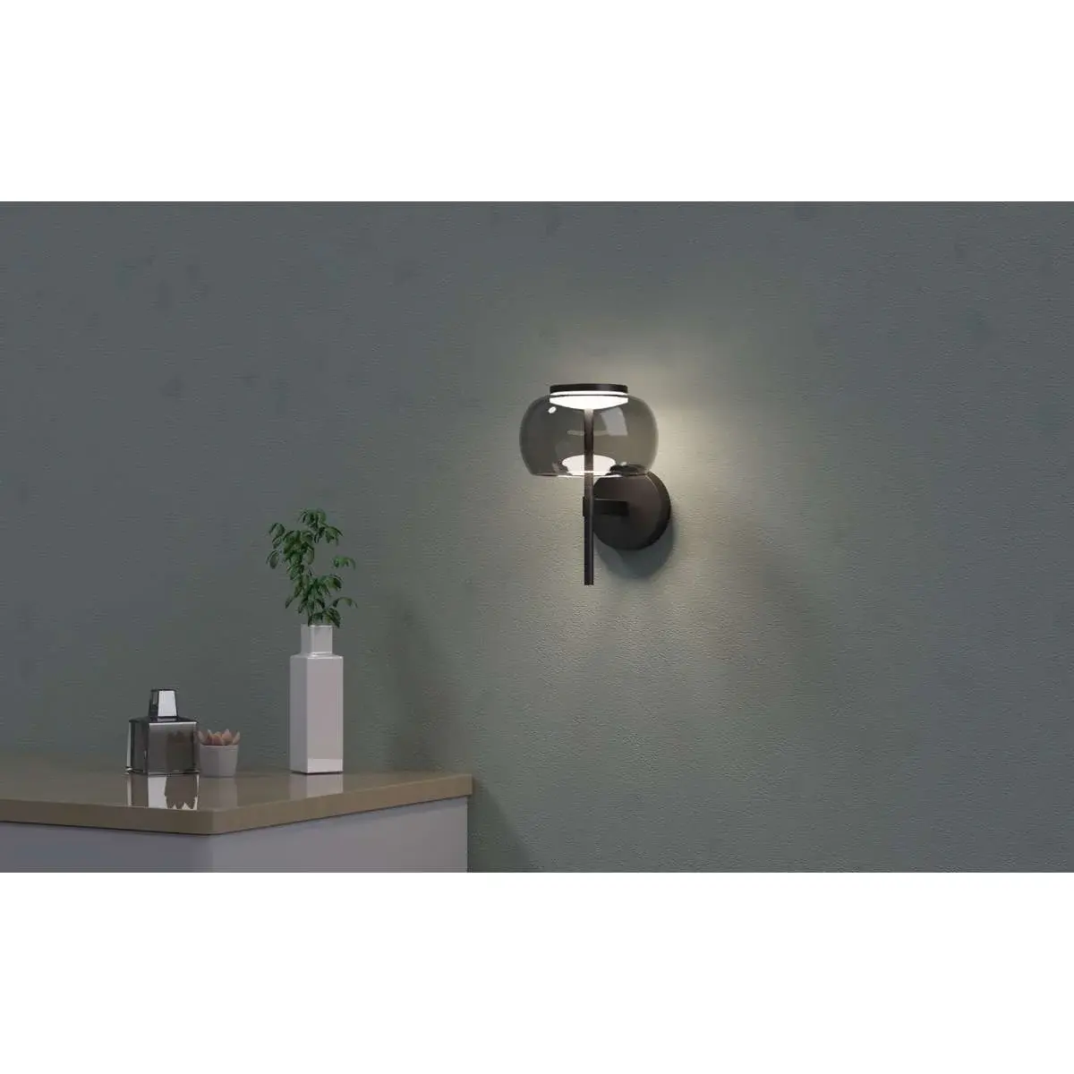 Wandleuchte aus Glas