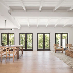 Modern Vaulted Ceiling Living Space in Los Angeles | Custom Home Builder
