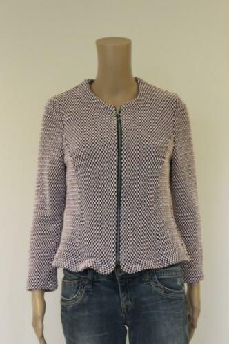 Frank Walder roze/wit/blauw jasje maat 40
