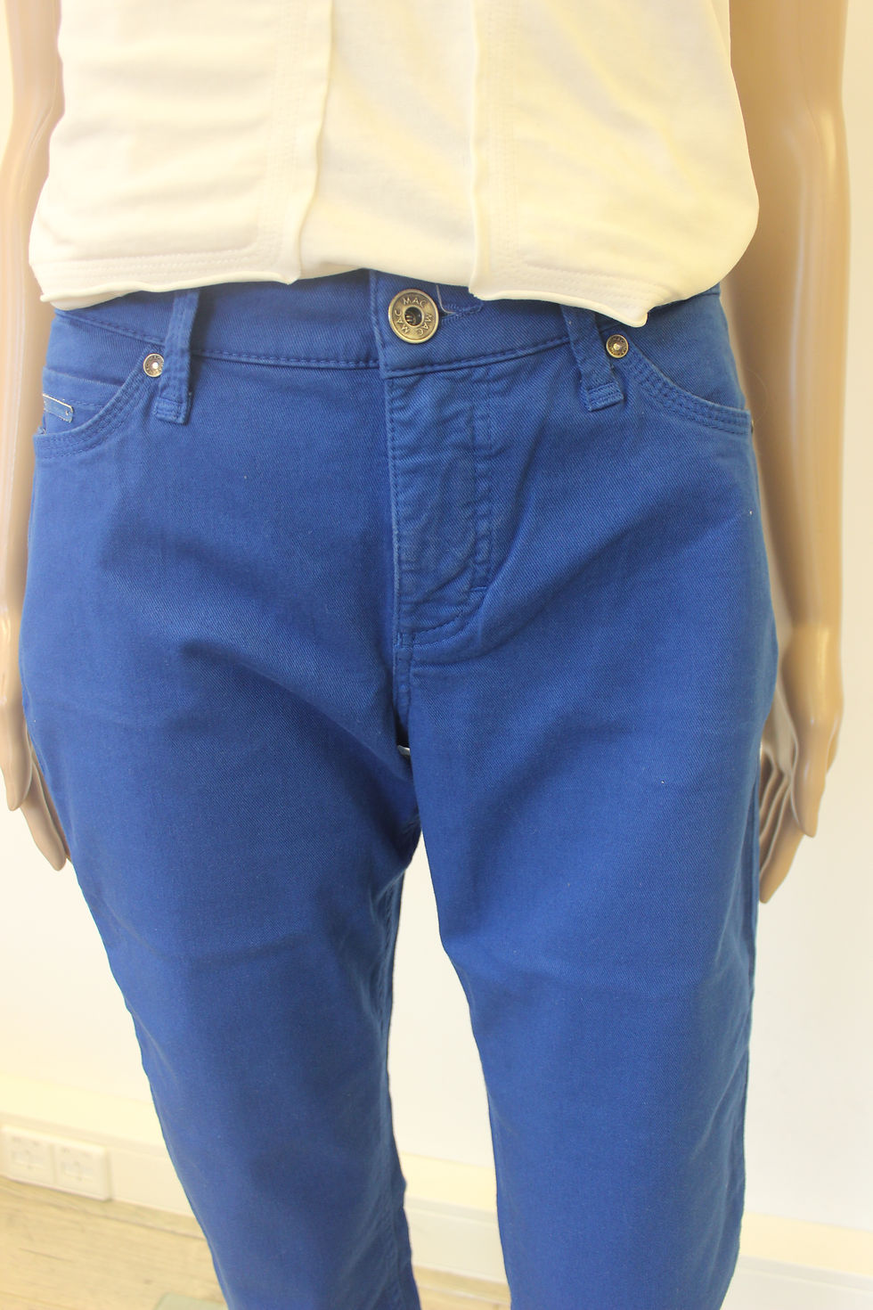 Thumbnail: Mac blauwe skinny broek maat 40/34