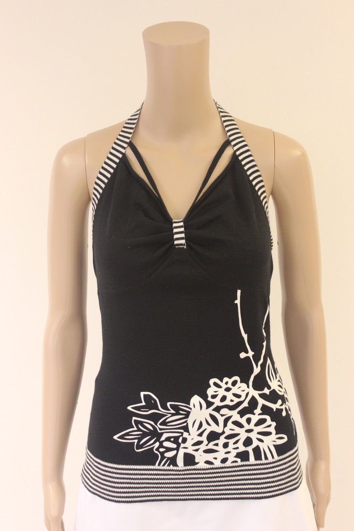 Marlies Dekkers zwart/witte top maat L (maat 38/40)