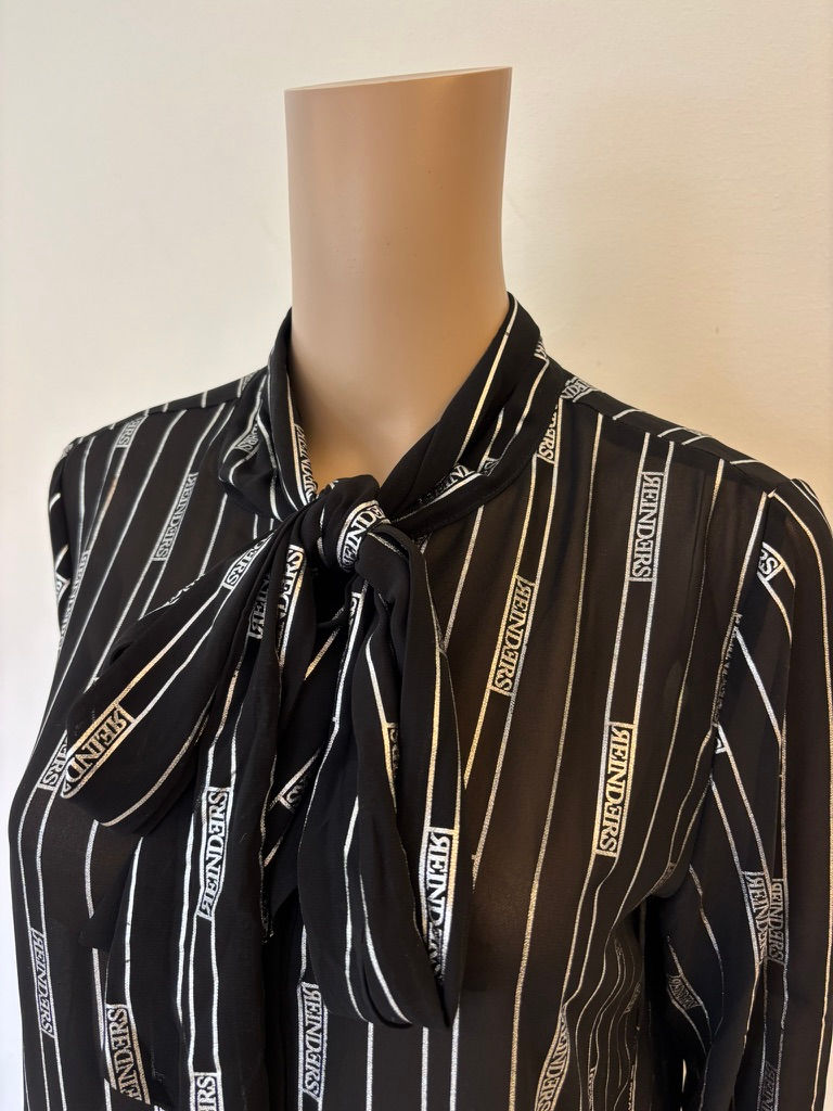Thumbnail: Reinders zwart/zilverkleurige blouse maat S