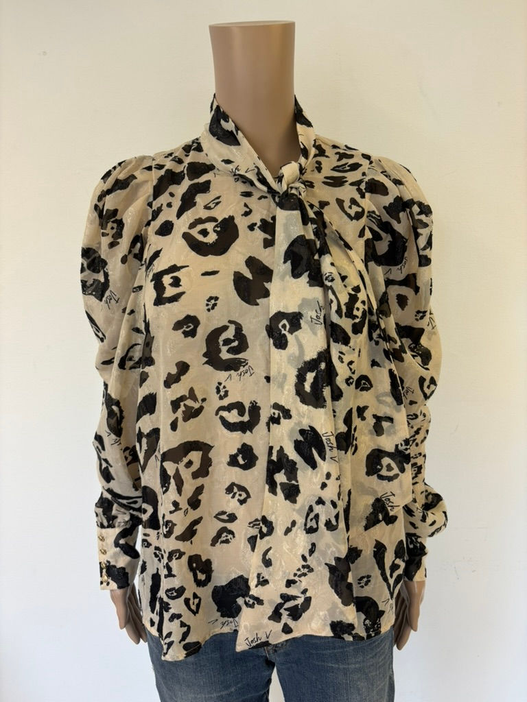 Thumbnail: Josh V ecru/zwarte top maat S