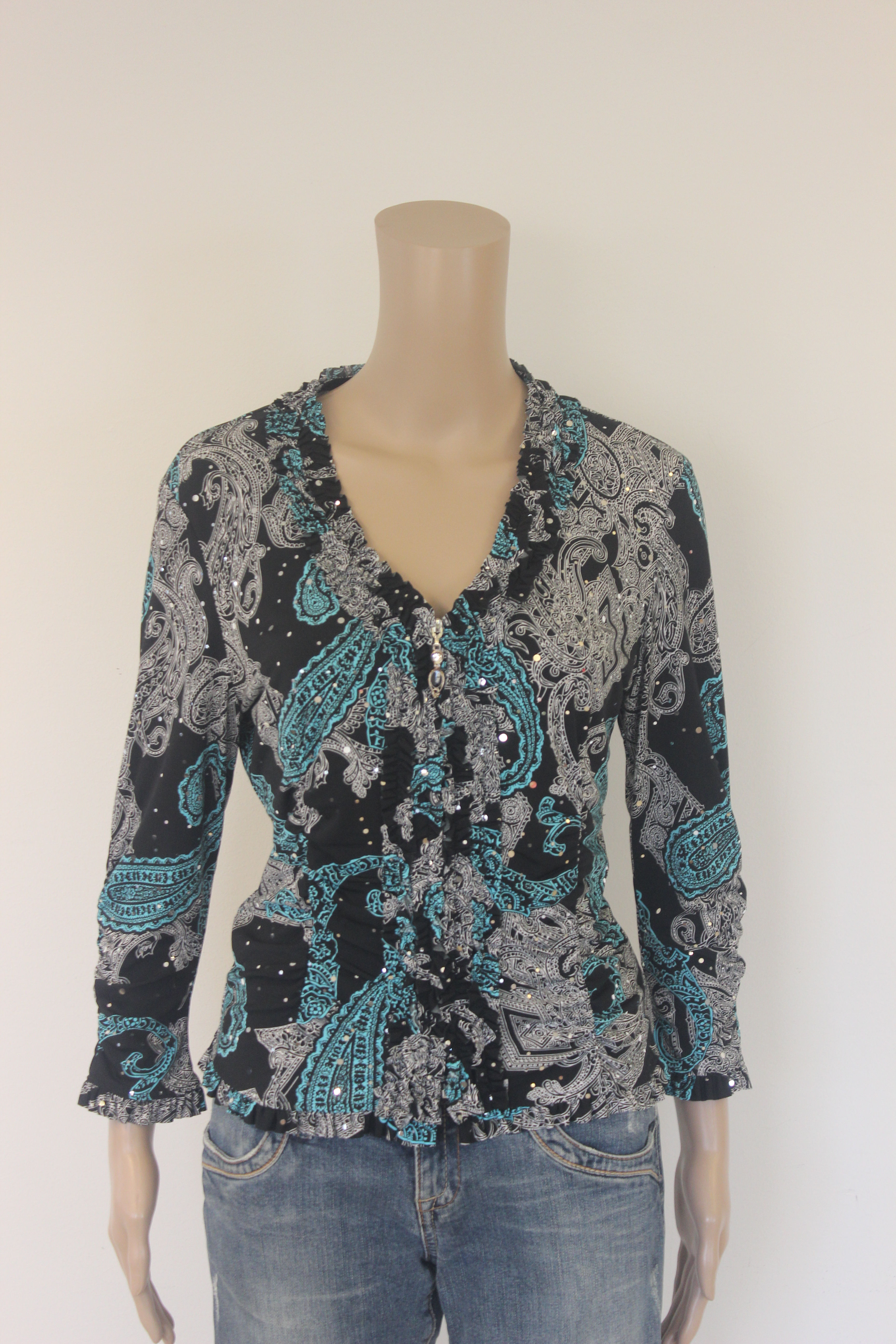 Joseph Ribkoff bont travelstof vestje maat 38