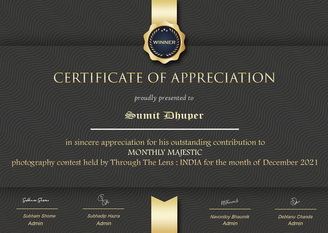 Certificate Of Appreciation