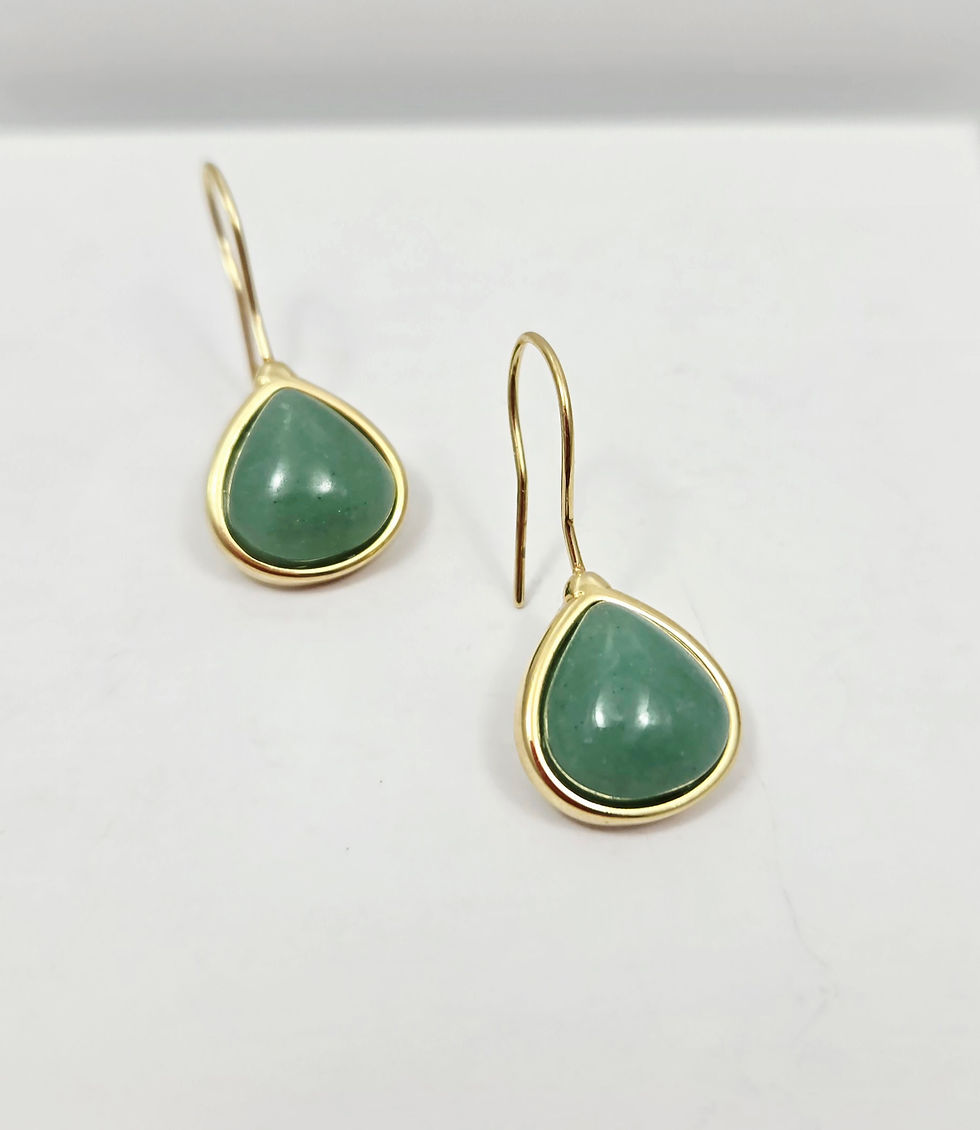 Thumbnail: Green Quartz drop earring