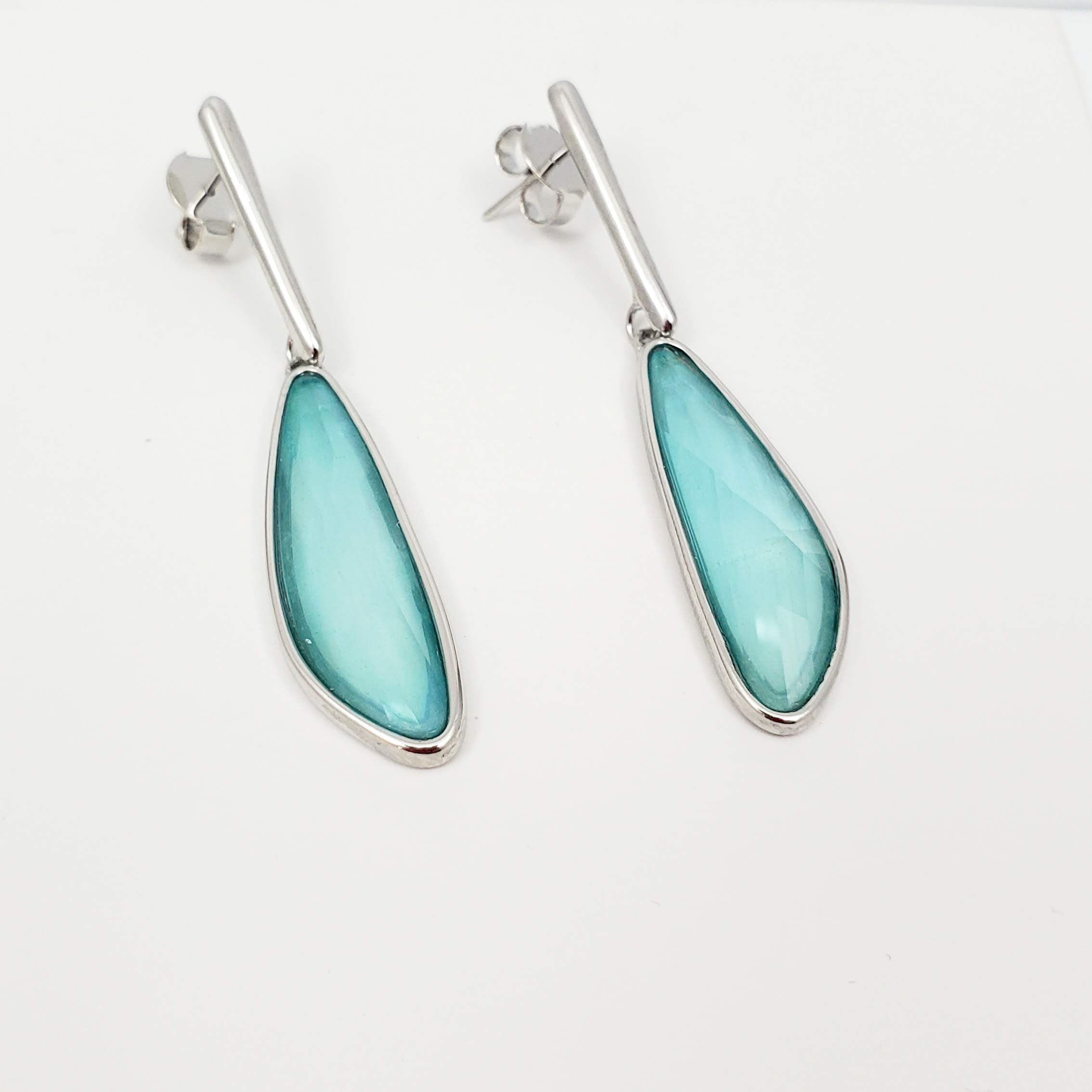 BLUE SKY AGATE long earring