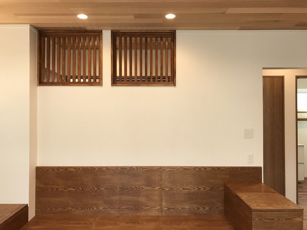 リビングに格子を