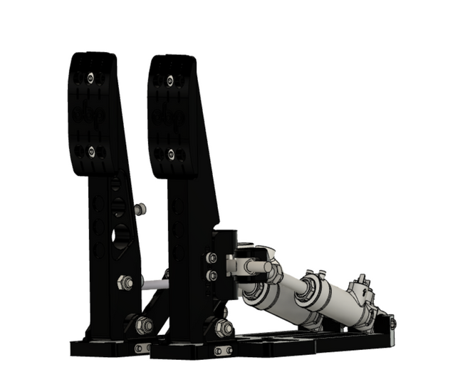 Upgrade designed Motorsport Pedal Assembly, black pedals and pads. CAD Design.