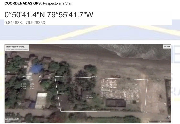 Thumbnail: VENTA DE LOTE DE TERRENO EN SAME – TONCHIGÜE 📍 Predio Urbano – Clave Catastral: