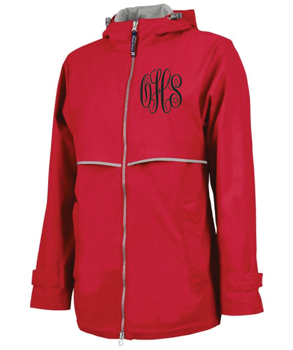 Thumbnail: Charles River Rain Jacket-Red