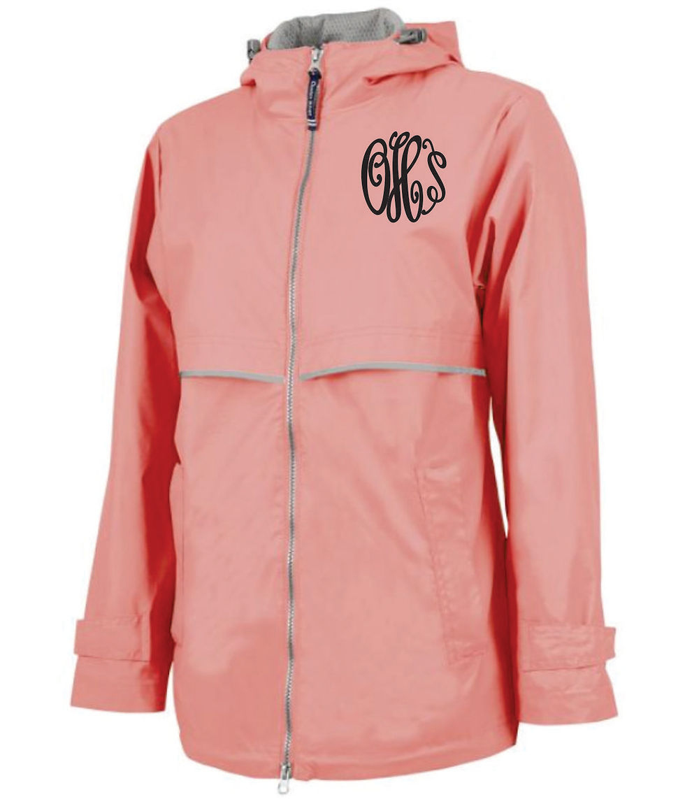 Thumbnail: Charles River Rain Jacket-Bright Coral