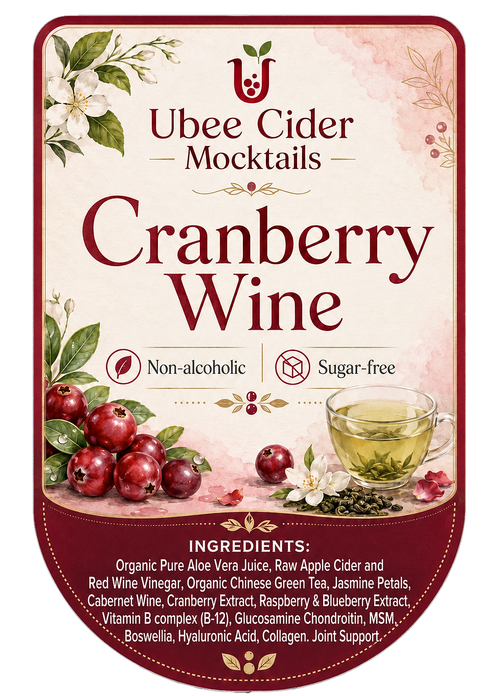 Thumbnail: Cranberry Wine Mocktail - Makes 15oz.