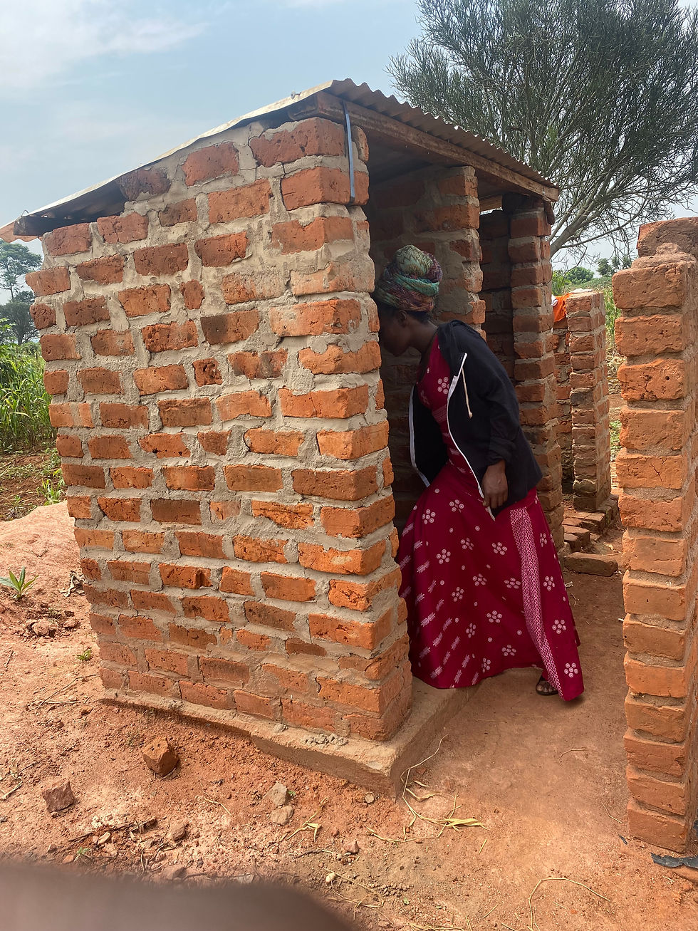 Achom Fiona’s first ever latrine, constructed after more than a decade without one