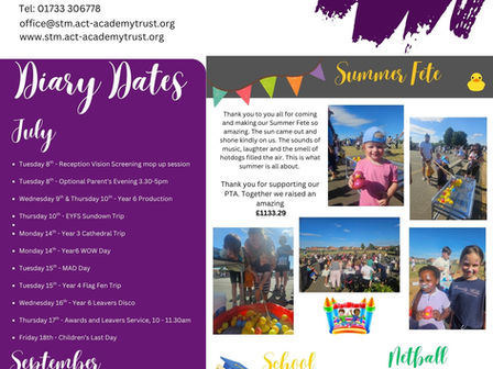 Friday 4th July Newsletter