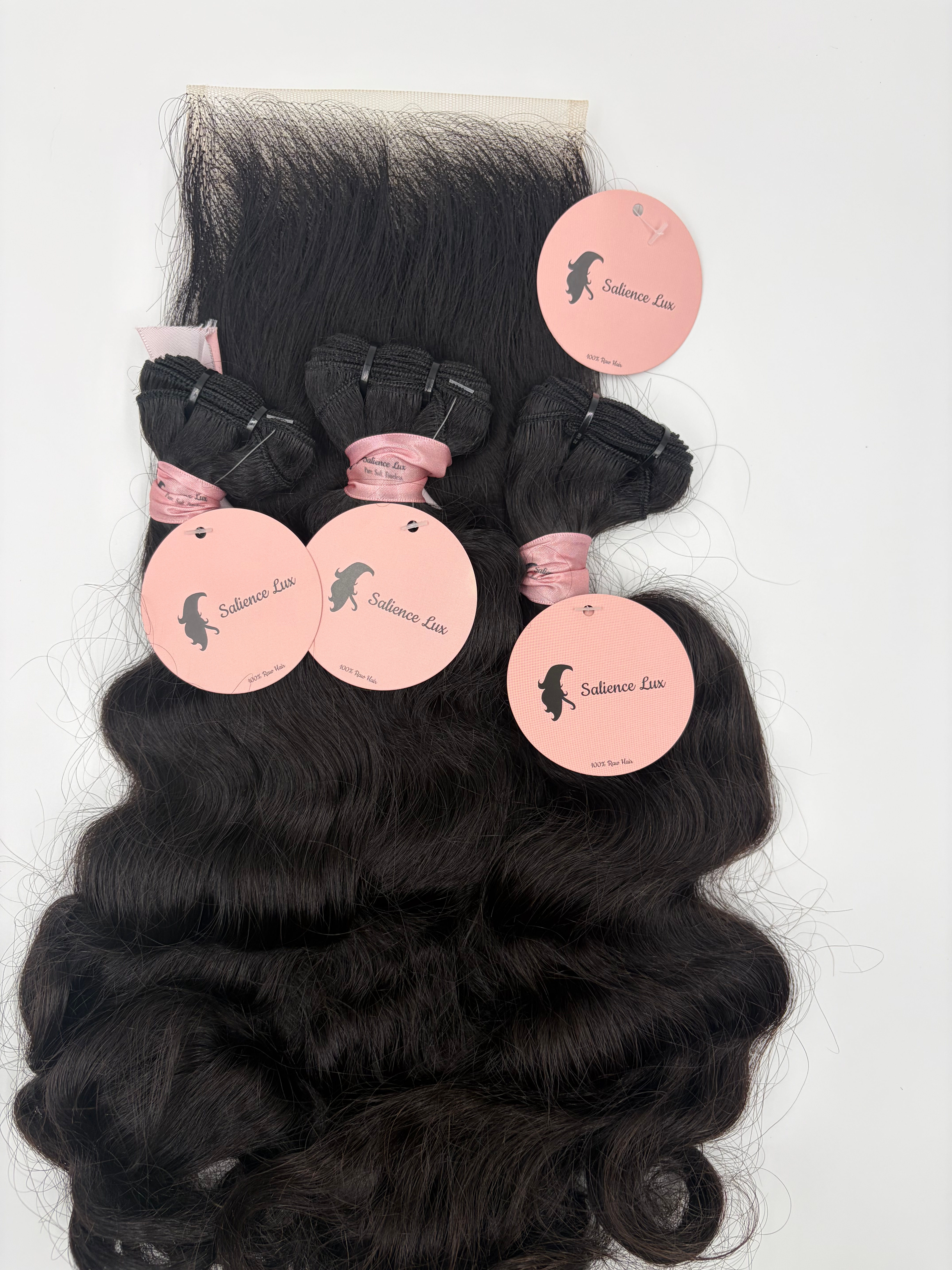 The Lux Signature Closure Set. (Raw loose curly)