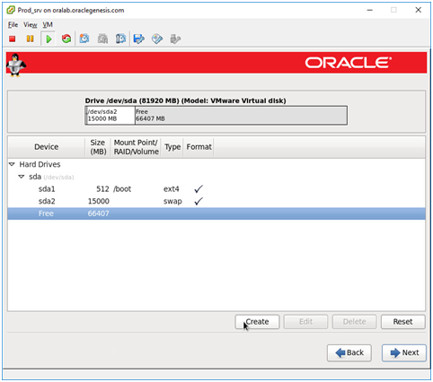 oracle 11gr2 rac installation - select free space