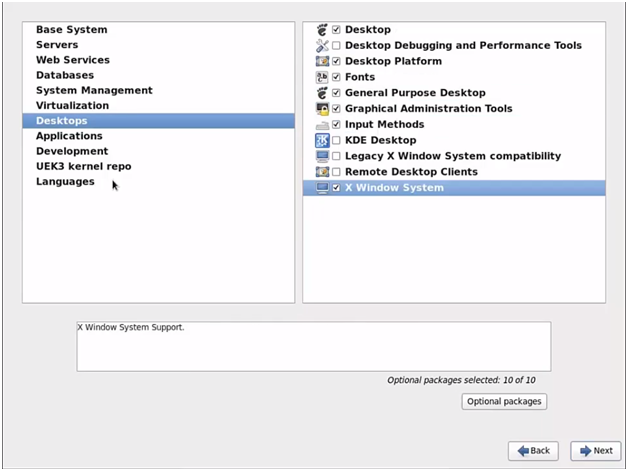 select the package - desktop - desktop platform