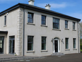 this photograph shows a newly built house