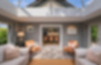 Sunroom with lantern
