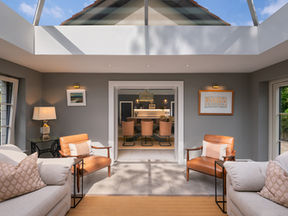 This photograph shows a newly completed and refurbished extension.