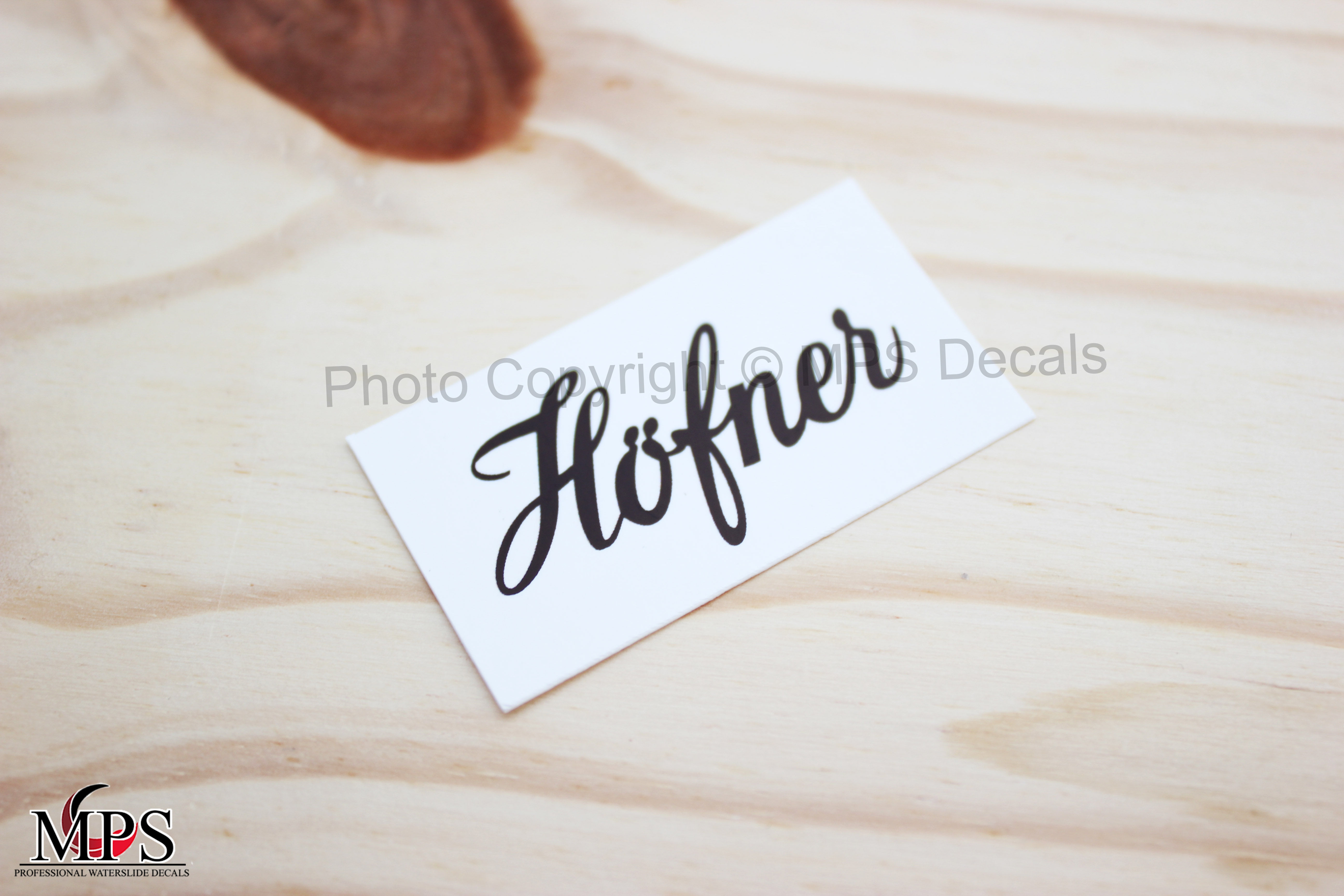 Hofner Guitar Headstock Waterslide Decal