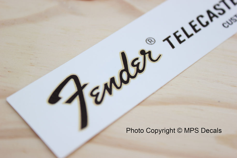 Thumbnail: Fender Telecaster Custom Guitar Headstock Waterslide Decal