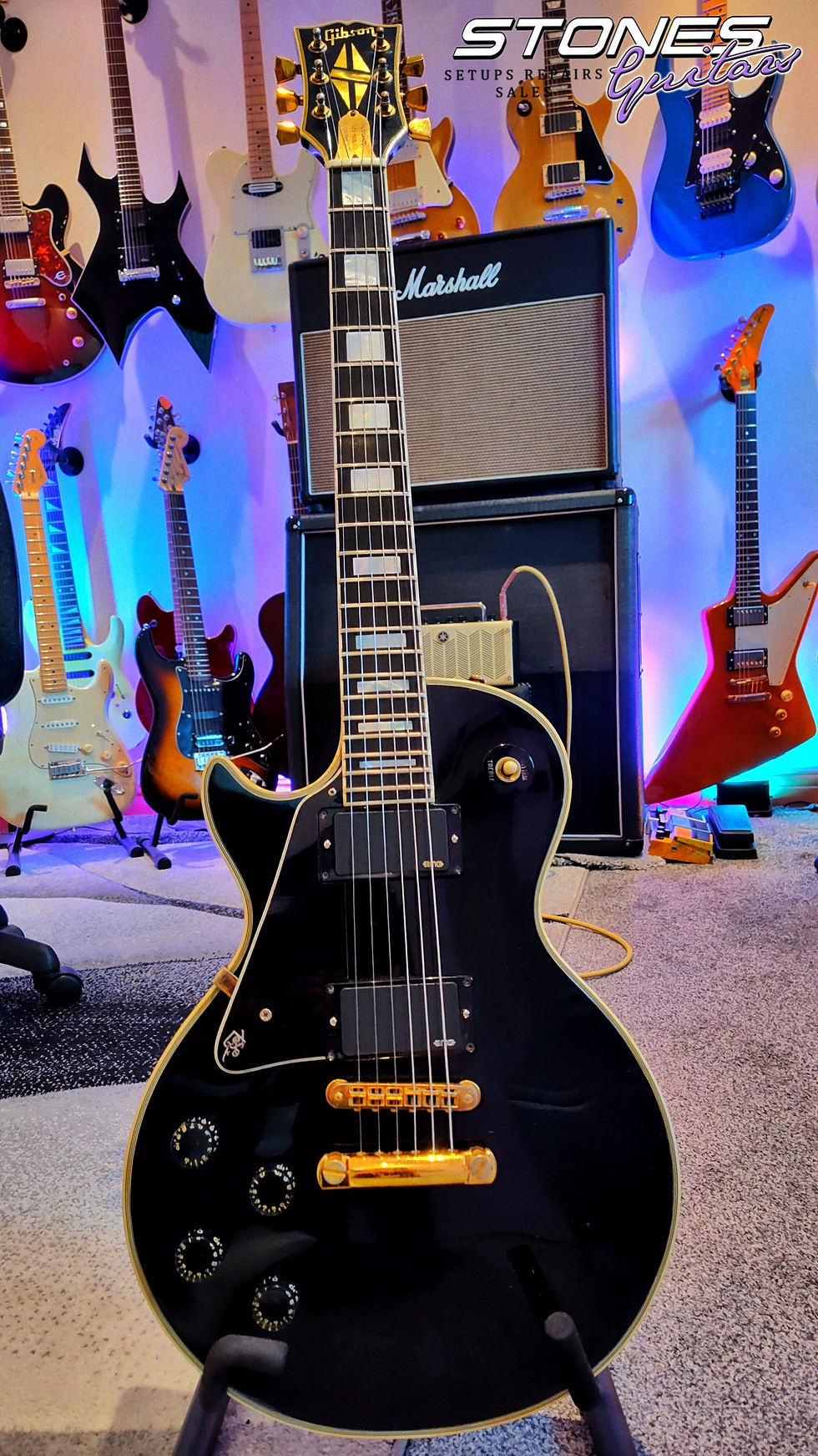 1979 Gibson Custom Les Paul With EMG Pickups Installed | Custom Guitars Mansfield, Pickup Wiring & Setups.