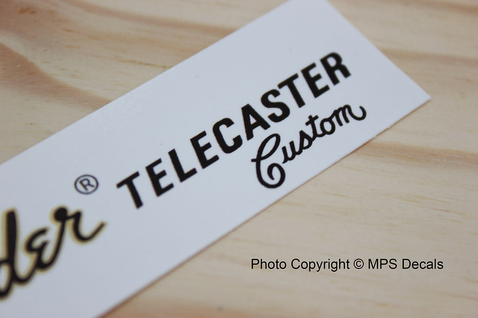 Thumbnail: Fender Telecaster Custom 72 Guitar Headstock Waterslide Decal