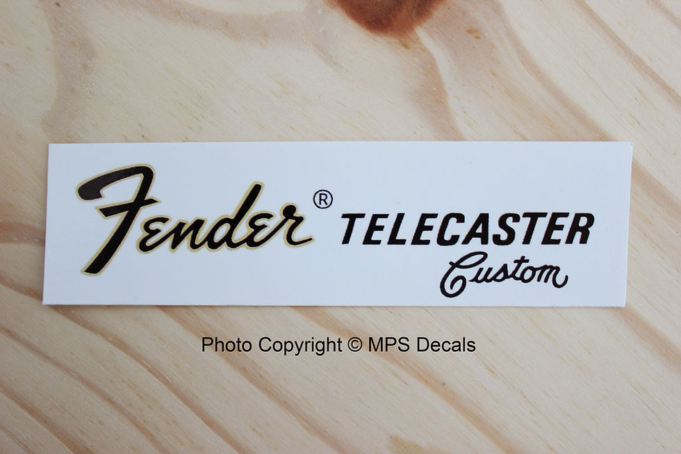 Thumbnail: Fender Telecaster Custom 72 Guitar Headstock Waterslide Decal